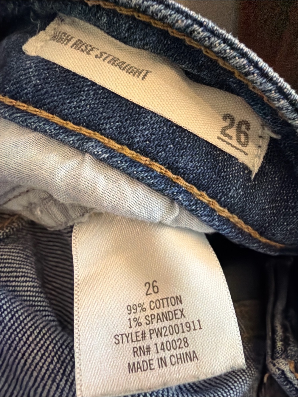 Harper Heritage High Rise Straight Jeans Size 26 Cuffed Cropped Medium Wash - Picture 7 of 7